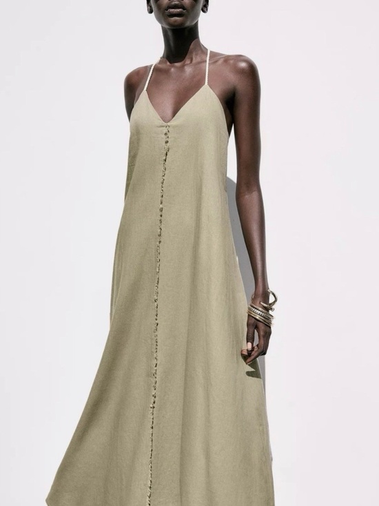Zara Dresses & Skirts - zara voluminous linen midi dress